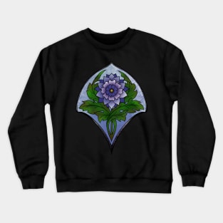 Art nouveau flower fan shape Crewneck Sweatshirt